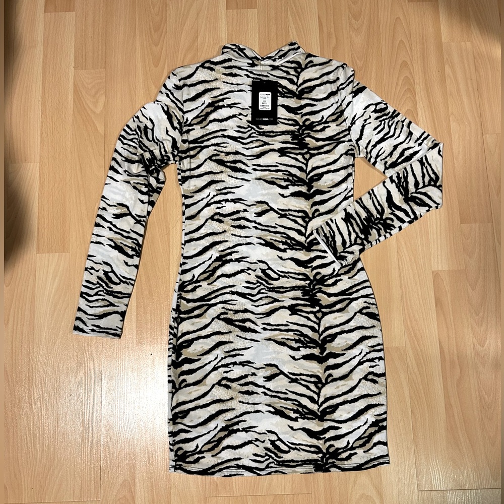 Zebra Print bodycon dress